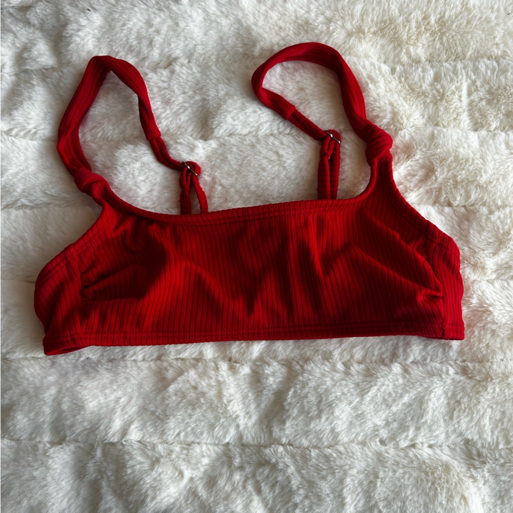 Red bathing suit top